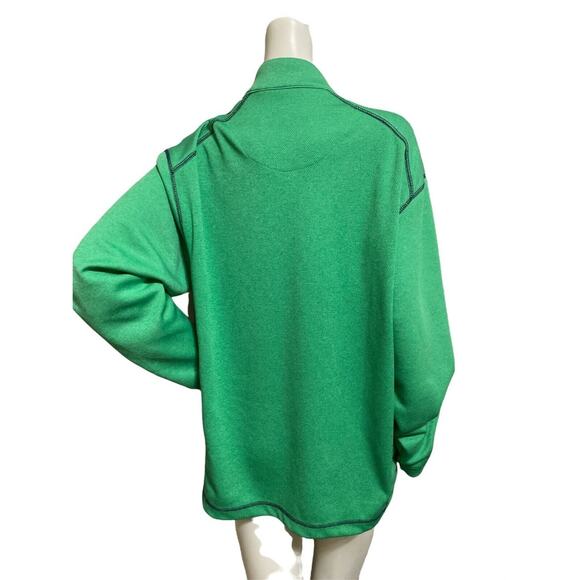 Pebble Beach Performance Light Green With Black Accent Stitching 1/4 Zip Pullove - Picture 3 of 4